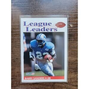 Barry Sanders 1992 Fleer #457 - League Leaders - Detroit Lions - NFL